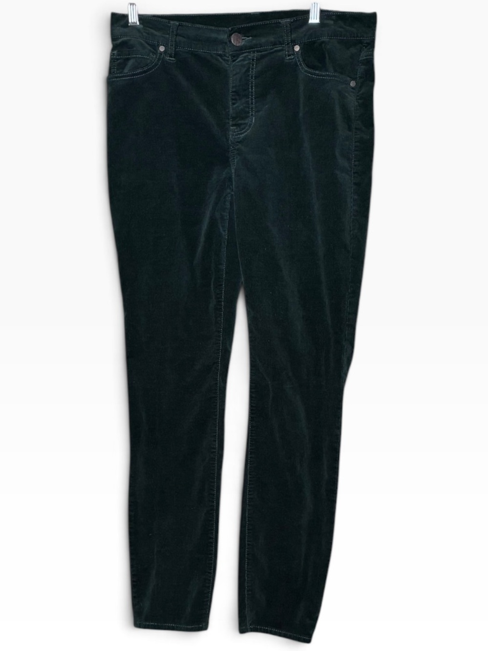 Cabi High Skinny Cord Jeans Pant Stretch in Forest Green Style 4449